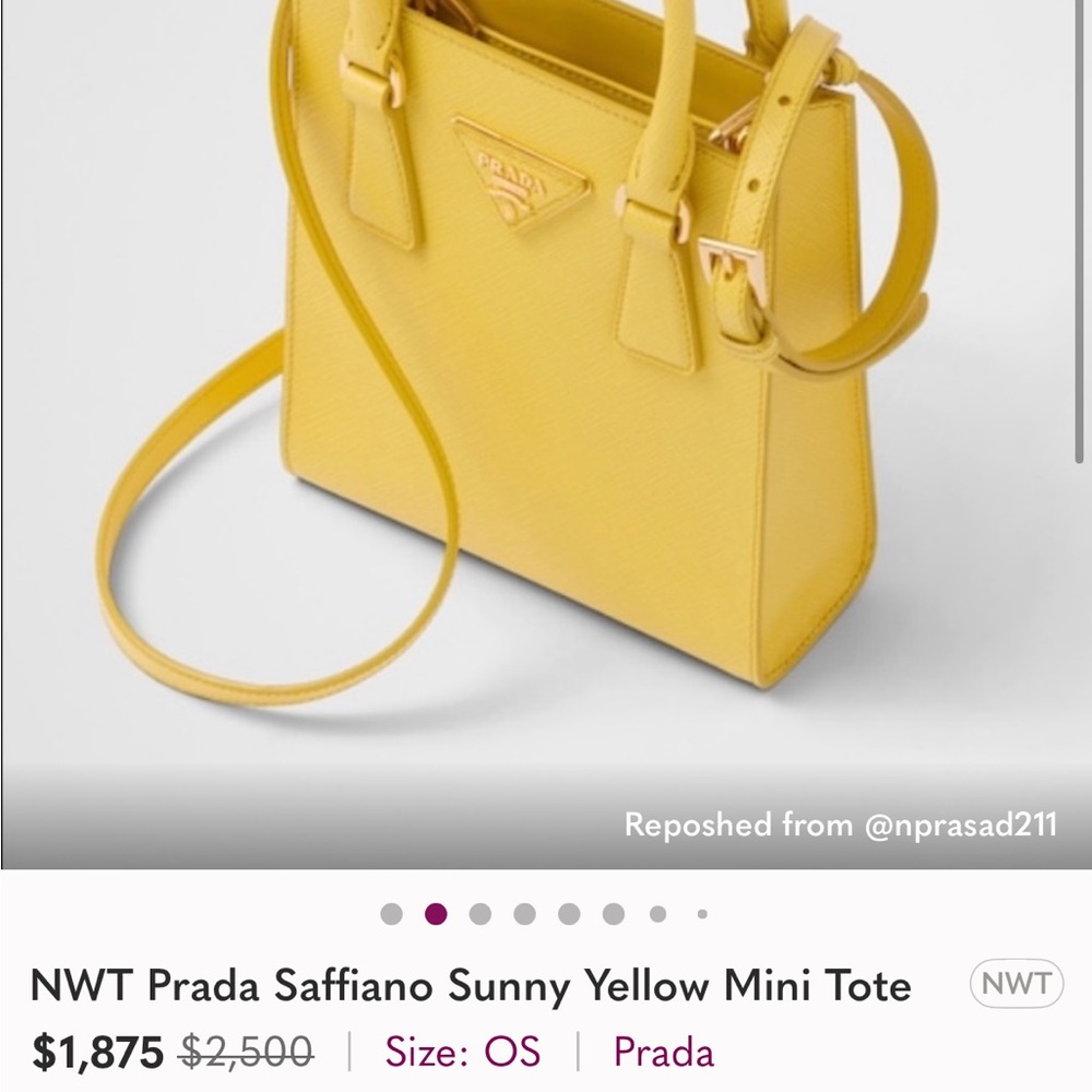 Prada Vibrant Yellow Saffiano Tote